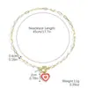 Joyería transfronteriza de San Valentín más vendida Aretes de flor de rosa roja Collar de corazón Conjunto Aretes de San Valentín europeos y americanos