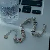 Pulsera Cruzada Popular Transfronteriza de Garra de Gato con Circonia de Colores Estilo Ins Moda Versátil Retro para Niñas Exquisitos Accesorios Pequeños