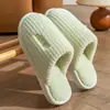 Pantuflas de Algodón para Mujer, Uso en Casa en Invierno, Primavera y Otoño, Cálidas para Interiores, Antideslizantes, Pantuflas de Peluche de Invierno para Pareja para Hombre