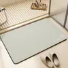 Tapete de Chão de Terra de Diatomáceas com Estampa de Linhas Minimalista, Série de Cores Morandi Antiderrapante Absorvente, Tapete de Banheiro Direto do Fabricante