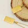 Collar Cruzado de Acero Inoxidable y Oro de 18K con Carta del Tarot para Mujer, Moderno y Único Colgante Cuadrado de Acero de Titanio Joyería al por Mayor