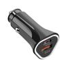 Cargador de Coche Pd Carga Rápida Puerto Dual 38W Qc+Tipo-C Cargador de Coche Divisor de Encendedor de Cigarrillos Cargador de Coche Dual Carga Rápida