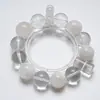 Piano de la Luna Nieve Voladora Cristal Natural Copo de Nieve Fantasma Pulsera Hecha a Mano para Mujeres, Versátil Pulsera Aclarante de Aguamarina Venta al por Mayor