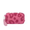 Verano 2025 Nuevo Terciopelo Amor Maquillaje Bolsa Cuadrada Pequeña Bolso de Peluche Lindo Tendencia Transfronteriza