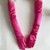 Guantes Largos Verdes de Satén Elástico para Fiesta de Graduación Fiesta Retro Actuación Cosplay Guantes para Mujer Guantes de Boda