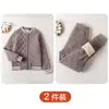 Al por mayor Unisex Invierno Uniforme Escolar Capa Interior Forro Mágico Engrosado Niños Algodón de Seda Chaqueta de Béisbol Conjunto Cálido