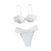 Bikini Blanco Puro Sexy Push-Up de Cintura Alta Dos Piezas para Mujeres Modelo Nuevo 2026 Bikini de Aliexpress Amazon