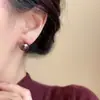 Pendientes de Perla Marrón Mocha Retro Franceses para Mujer, Simples, de Alta Gama, Únicos, Elegantes, Modernos y Versátiles
