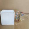 Taza Creativa Transfronteriza de Vidrio de Borosilicato Alto con Flores Secas Nueva Simple Aislada de Doble Capa para el Hogar Taza de Alto Valor Venta al por Mayor