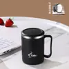 Taza de Agua de Acero Inoxidable 304 con Tapa y Cuchara Taza de Oficina para Mujeres Taza de Té con Separador de Té