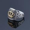 Anillo con Forma de Corona de Acero Inoxidable con Diseño Picado para Hombres y Mujeres, Corona de Acero Inoxidable, Estilo Noble Europeo y Americano, Anillo al por Mayor