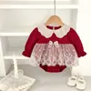 Mameluco de Bebé Estilo Princesa para Primavera y Otoño Vestido para el Primer Cumpleaños del Recién Nacido Ropa para el Primer Mes del Bebé Ropa para los Cien Días para Gatear Mameluco