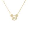 Collar de acero de titanio con colgante de caricatura inteligente con cabeza de Mickey de estilo japonés y coreano, para mujer, temperamento de lujo ligero, cadena para clavícula, joyería al por mayor