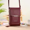 Bolsa de Celular com Tela Sensível ao Toque para Mulheres, Bolsa Transversal Pequena Popular de 2025 para Levar um Celular, Carteira da Moda, Estilo Vertical