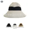 Sombrero de Protección Solar de Sensación Fría Nuevo Verano 2026 para Mujer con Ala Ancha, Parte Superior Abierta, Sombrilla Anti-UV, Sombrero de Pescador que Hace que la Cara Parezca Más Pequeña