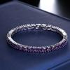 Pulsera de circón de moda europea y americana Qingxing, joyería con incrustaciones de diamantes de circón cuadrado de grado AAA, suministro transfronterizo directo de fábrica