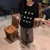 Camiseta de Manga Corta con Estampado de Dibujos Animados Estilo Coreano Estilo Hong Kong para Mujer, Verano Diseño Único Holgada de Media Manga Tendencia