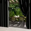 Cortinas Impermeables de Tela Oxford para Exteriores, Protección Solar para Patio Trasero del Hogar, Cortinas sin Perforaciones, Cortinas Totalmente Opacas y de Aislamiento Térmico, Productos Terminados