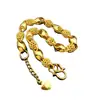 Pulsera Exquisita Recortada de un Solo Color Arena Dorada con Artículos Dentro y Fuera, Transmisión en Vivo del Club de Exportación, Chapada en Oro de Cobre, Moda Coreana, Cristal para Mujer