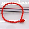 Pulsera de Cuerda Roja Hecha a Mano DIY para Hombres y Mujeres Cuerda Sencilla Estilo Étnico Línea de Jade Puesto Suministro Mercado Nocturno