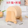 Porta-copos de Bambu e Madeira em Estoque Transfronteiriços, Bases Redondas de Isolamento Térmico, Porta-copos de Madeira Maciça, Bases Impermeáveis para Copos, Tapetes de Café DIY