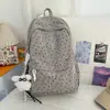Mochila Escolar para Meninas do Ensino Fundamental, Bonita, Veludo Cotelê, Versátil, Doce, Grande Capacidade, Mochila Leve para Estudantes do Campus