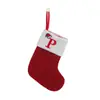 Calcetines de Navidad Transfronterizos Productos de Decoración Calcetines de Punto con Letras Bordadas Colgante de Decoración Festiva Bolsa de Regalo de Dulces Navideños