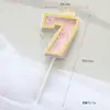 Tarjeta decorativa con lentejuelas huecas para hornear pasteles, arcoíris, cumpleaños, digital, para bebé de un año, fiesta, pastel, tarjeta para vestir
