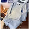 Camiseta de Manga Corta para Hombre Verano Nueva Delgada Ins Tendencia Marca Trendy Suelta Waffle Grueso Pareja Media Manga