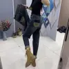 Jeans Rectos Estilo Nuevo de Primavera Pantalones Torre para Mujer Talla Grande Sueltos Ligeramente Gordos M Forma de Pera Pantalones de Pierna Gruesa
