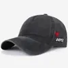 Aliexpress Ebay Dhgate Amazon Popular Moda Versátil Letra Deshilachado Lavado Vintage Moda Gorra de Béisbol