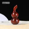 Pieza de mango de calabaza tallada en madera de sándalo rojo lobular Seiko, pieza de literatura de estilo chino, colgante Fulu, accesorios de bricolaje