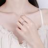 Versión Coreana Anillo de Corazón Tejido Ins de Dongdaemun Más Vendido Moderno Japonés y Coreano Transfronterizo Personalizado Zirconia Abierto Joyería al por Mayor