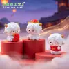 Paisaje en miniatura, linda figurita de cordero de Año Nuevo con forma de lingote, adorable decoración DIY, adorno colgante, pieza de exhibición de escritorio mini