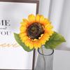 Flor simulada Girassol Flor falsa Flor seca Sala de estar Quarto Exibição de piso Girassol Flor de seda Flor decorativa interna
