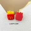 Lindo Hamburguesa Tostada Galletas Papas Fritas Llavero de Pegamento de Crema DIY Imán para Refrigerador Hebilla de Zapato Accesorios para el Cabello Accesorios de Resina