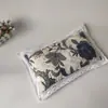30/50cm l fronha de tecido grosso antigo com renda Xadrez infantil desenho animado Travesseiro Quadrado