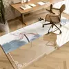 Cadeira de Escritório Giratória para Casa Tapete de Entrada PVC Semitransparente Cadeira de Estudo Impermeável e Resistente ao Desgaste Personalizável