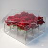 Caixa de flores acrílica transparente direta da fábrica caixa de flores acrílica caixa de rosas caixa de sapatos transparente embalagem de flores