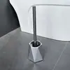 Set de Cepillo para Inodoro Creativo Simple de Cerdas Suaves TPR para Baño de Pie Instalación Gratuita Portacepillos para Inodoro de Doble Uso Montado en Pared