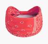 Banda para el cabello estampada de anacardo europea y americana, diadema de tela anudada de ala ancha, banda elástica para el cabello de cintura, tocado deportivo de yoga para mujeres