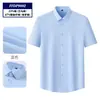 Camisa Masculina Manga Longa de Algodão Pima Confortável Respirável Fio 100 DP Não Amassa Antirrugas Camisa para o Dia a Dia Trabalho Personalizada