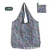 Nueva Bolsa de Compras de Poliéster de Gran Capacidad Supermercado Compras de Comestibles Plegable Bolso Listo Hecho Moda Ecológica Bolso de Mano Estampado