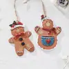 Pingente de homem de gengibre de resina novo transfronteiriço decoração de árvore de Natal ornamento pendente pingente simulado de homem de biscoito