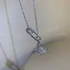 Colar de Pérolas Planeta para Meninas Colar de Luxo Leve Nicho Acessórios Colar Corrente Clavícula Feminina Colar com Pingente Joias