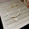 Pulsera de Moda de Perla Redonda de Circonita Pulsera de Temperamento Exquisito de Lujo Retro Lujo Accesible Joyería de Gama Alta Nicho para Mujeres