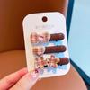 Nueva Moda Versátil Pinza para el Cabello de Gatito Bebé Combinación Cuerda de Café para el Cabello Banda Elástica sin Gomas para el Cabello de Niños Accesorios para el Cabello de Mujer