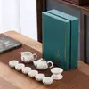 Juego de Té Portátil para Viaje Tetera Ding Kiln Gaiwan Taza de Té Bandeja de Té Taza Rápida Logo de Empresa Regalo Souvenir Juego de Té