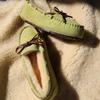 Zapatos de lana tipo pea para otoño e invierno, Zapatos de algodón de lana forrados de vellón para mujer, Zapatos planos de cuero genuino, Zapatos cálidos tipo slip-on para mujeres embarazadas y madres, Zapatos tipo cuchara