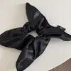 Goma para el pelo cuadrada de satén brillante color crema de alta gama, accesorio para el pelo de estilo nicho para coletas bajas, modelo nuevo